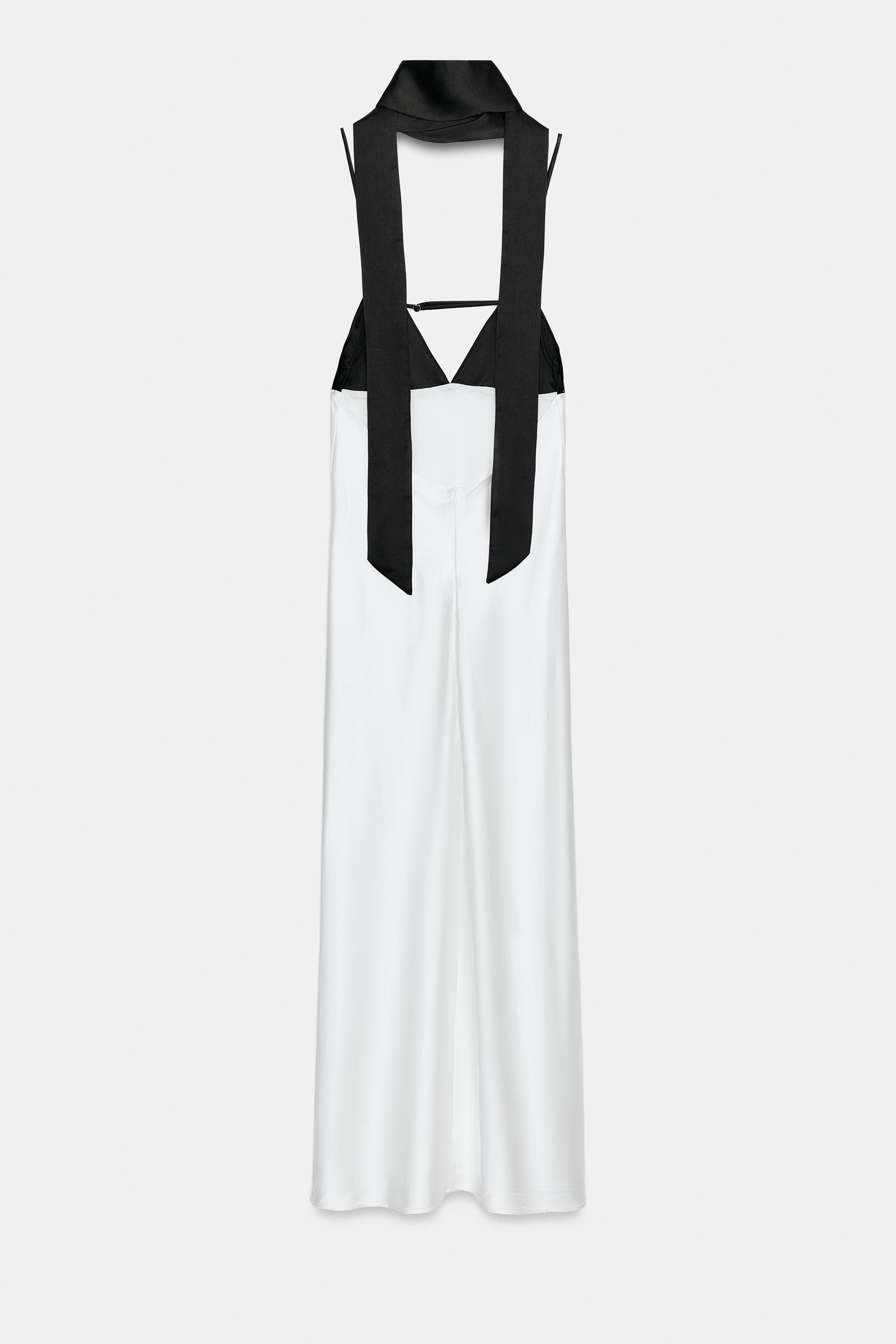 COMBINATION FOULARD SLIP DRESS